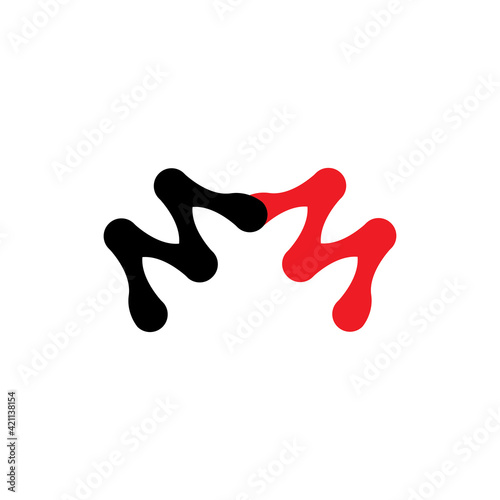 MM letter logo design vector