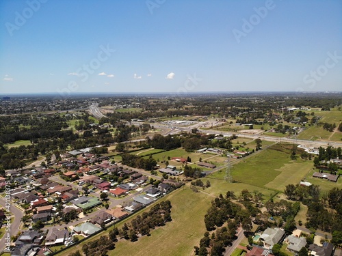 Drone image of suburban western sydney, australia © Jason