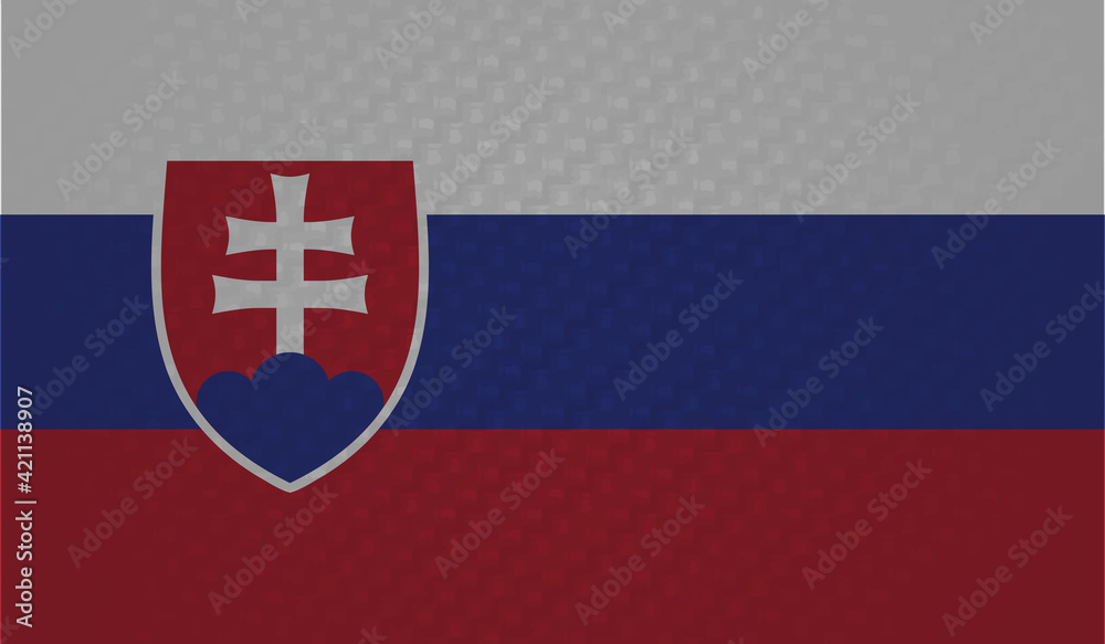 Fototapeta premium Slovakia grunge, old, scratched style flag