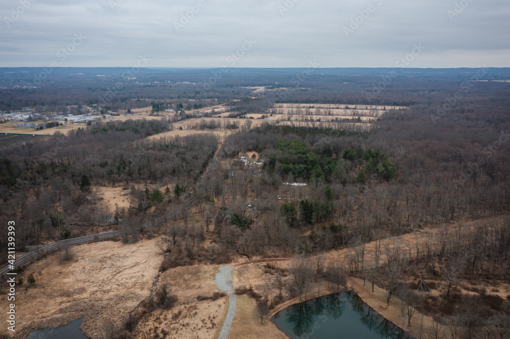 Aerial of Sourland Preserve New Jersey 