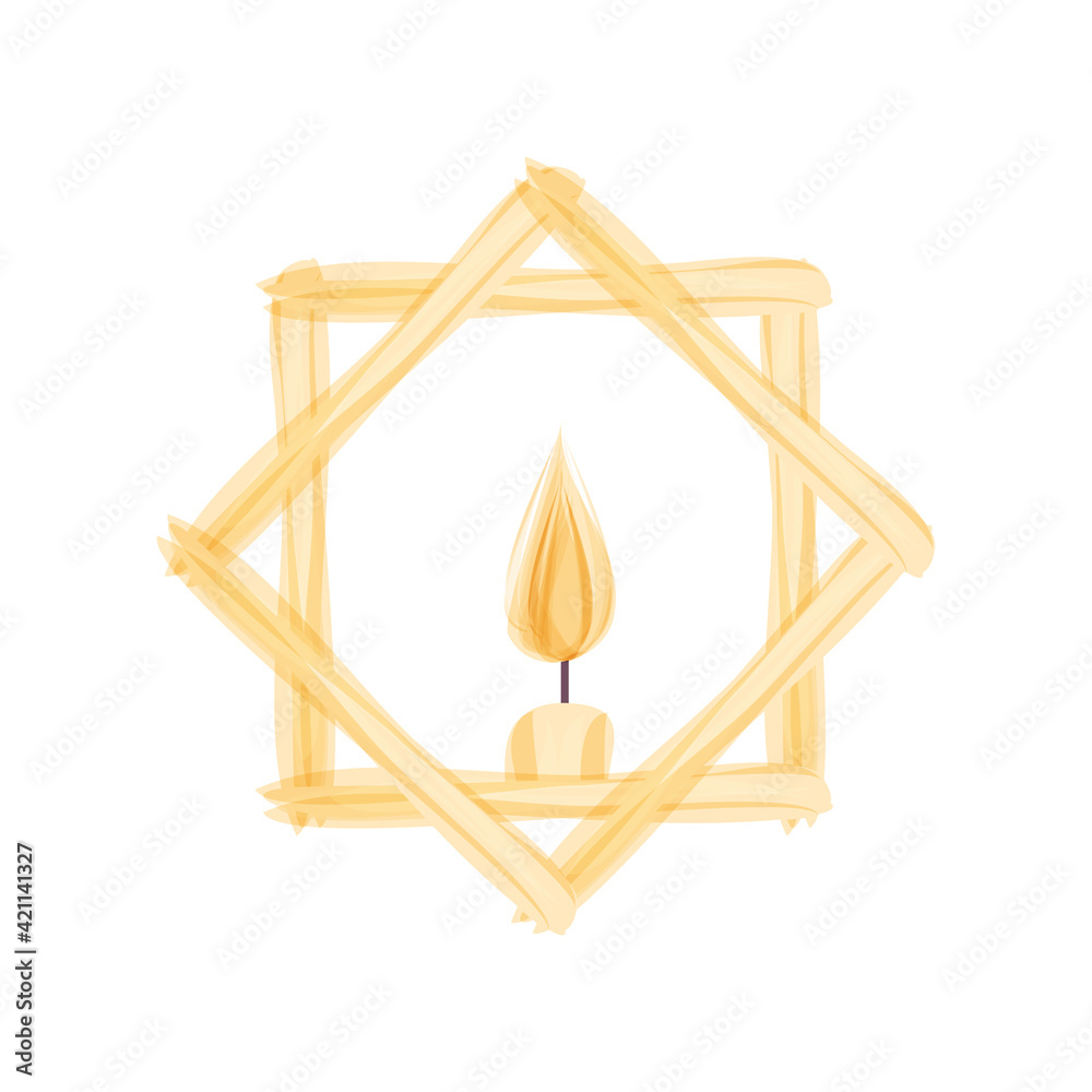 candle in frame