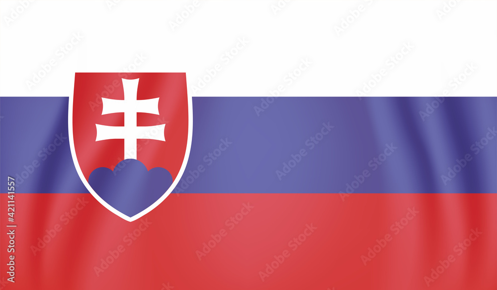 Fototapeta premium Slovakia grunge, old, scratched style flag