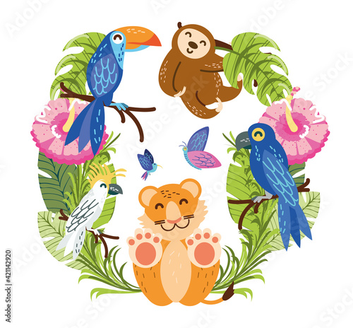 tropical exotic animals