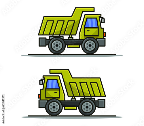 Cartoon illustrated truck