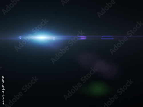 Blue Lens Flare Background