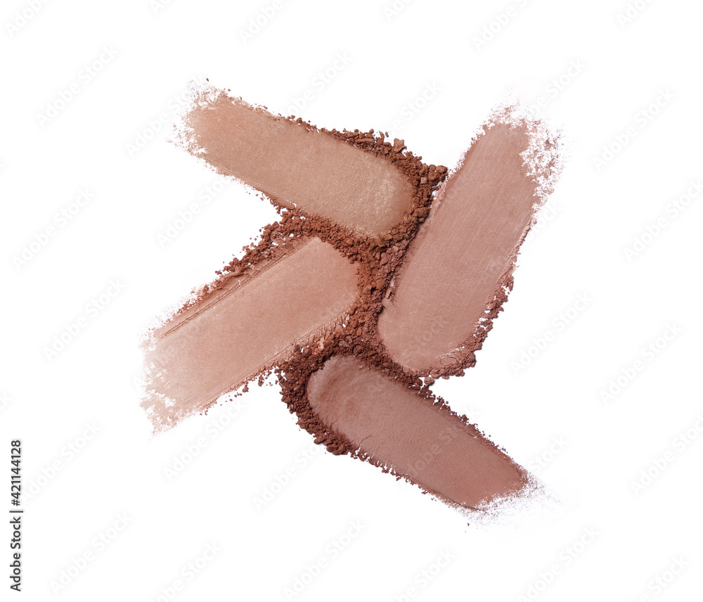 Crushed eyeshadow isolated on white Crushed eyeshadow isolated on white
