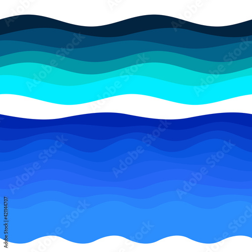 Freshness natural theme, a Fresh Water background of blue. Elements design seamless wave. Abstract wavy Vector illustration eps10