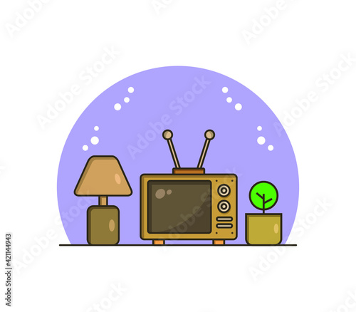 Cartoon illustrated television