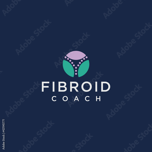 modern logo fibroid coach design template elements