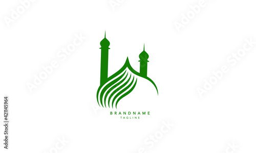Creative Mosque logo. Islamic Mosque vector template.