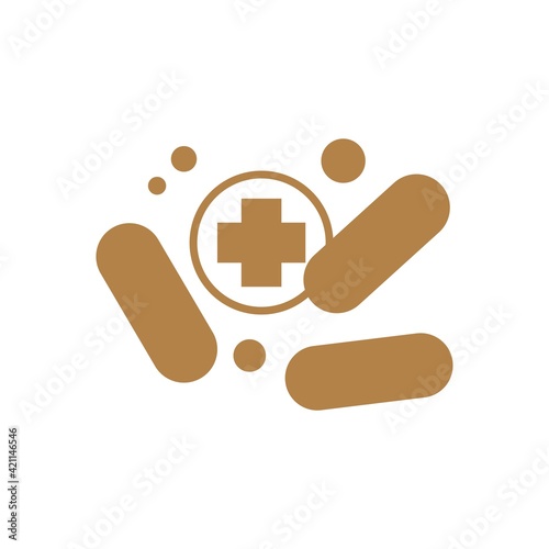 Icon illustration of medicine or health probiotics