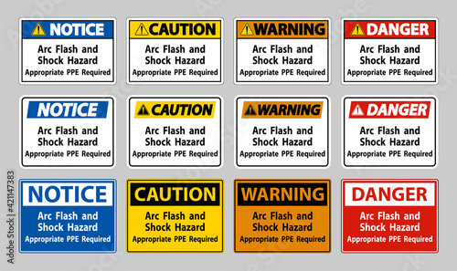 Arc Flash And Shock Hazard Appropriate PPE Required