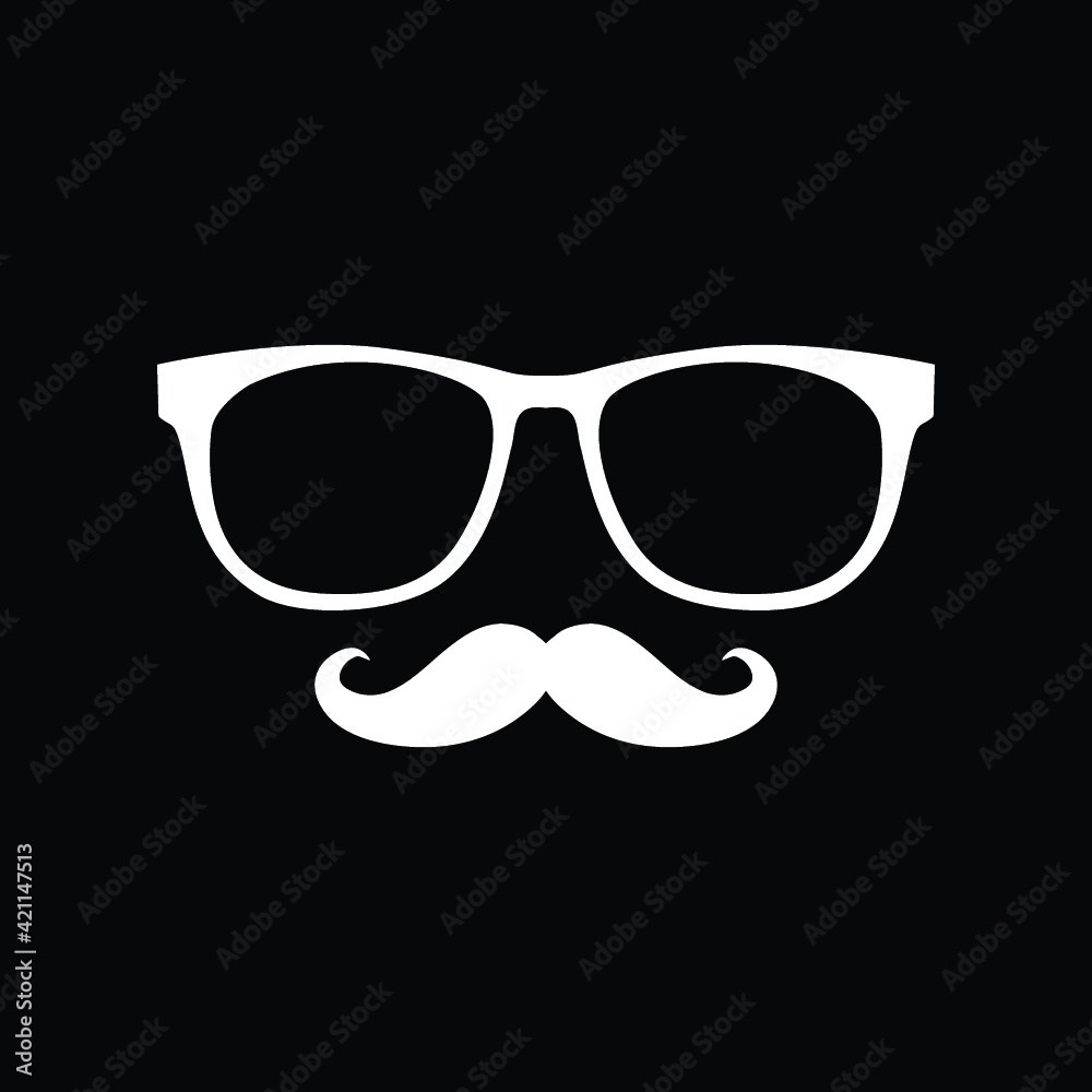 glasses with mustache