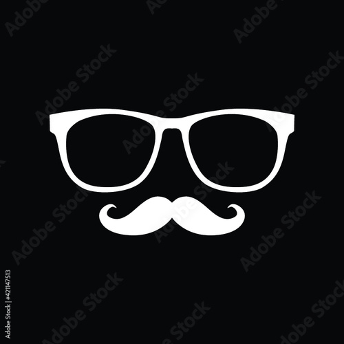 glasses with mustache