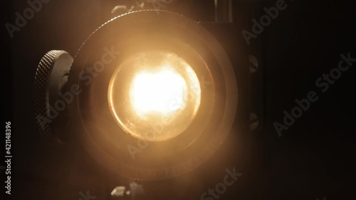 Old film projector in close up view - macro shot