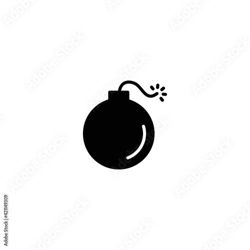 Bomb icon vector for web, computer and mobile app