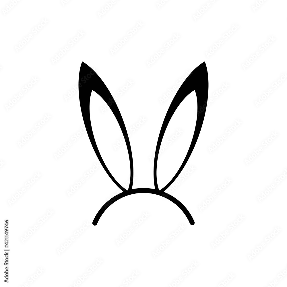 Bunny ear icon design template vector isolated Bunny ear icon design template vector isolated