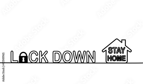 Icon coronavirus lockdown symbol stayhome. Coronavirus pandemic puts countries on lockdown. Lockdown concept for virus outbreak