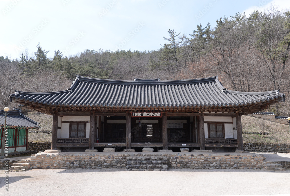 Imgoseowon Confucian Academy in Yeongcheon, Gyeongsangbuk-do province, South Korea. Filming on March 17, 2021