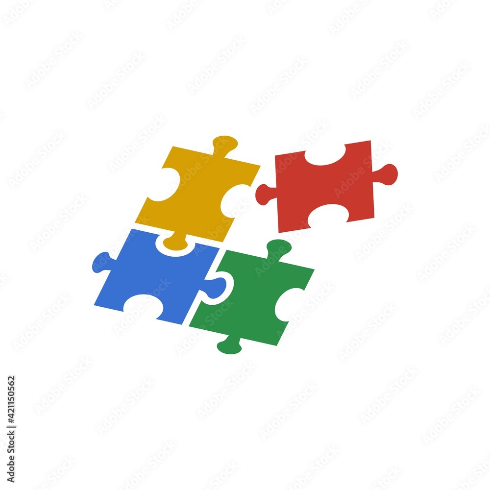 Puzzle icon design template vector isolated; Puzzle icon design template vector isolated;