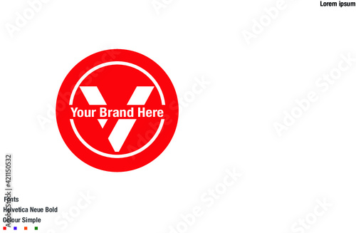 Modern logo for all type of business alphabet V in the center. But it is easy to replace alphabet of your choice. 