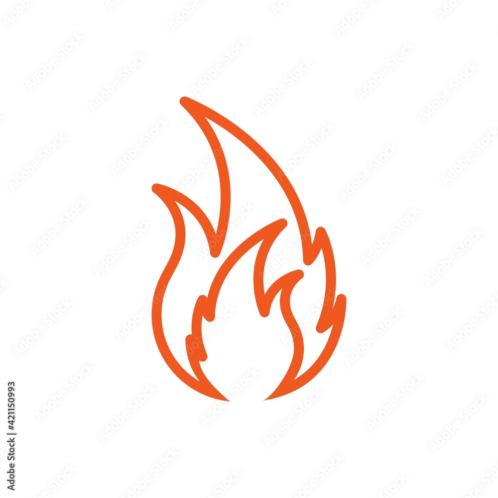 Fire icon design template vector isolated Fire icon design template vector isolated