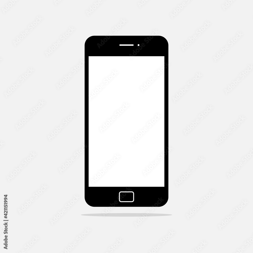 Mobile phone icon isolated on white background vector illustration. Mobile phone icon isolated on white background vector illustration.