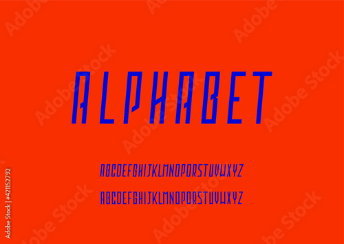 テクノロジーフォント　Abstract technology futuristic alphabet font.