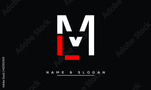 LM, ML, L, M  Abstract Letters Logo Monogram