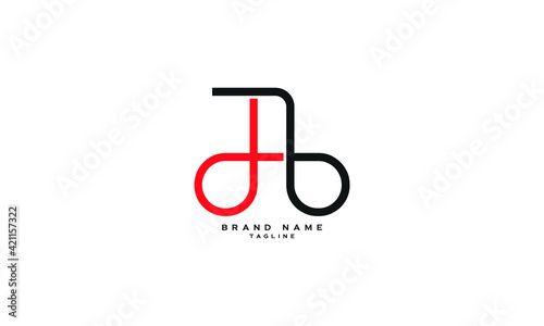 DAB, Abstract initial monogram letter alphabet logo design