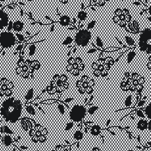 Lace background, ornamental flowers. Vector texture design, lingerie and jewelry. Your invitation cards, wallpaper.