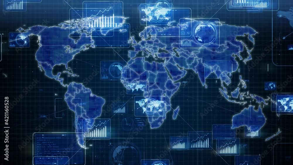 世界地図とデータ デジタルトランスフォーメーション 世界地図とデータ デジタルトランスフォーメーション