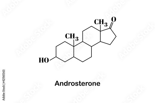 Formula of chemical structure of Testosterone .Vector EPS 10.