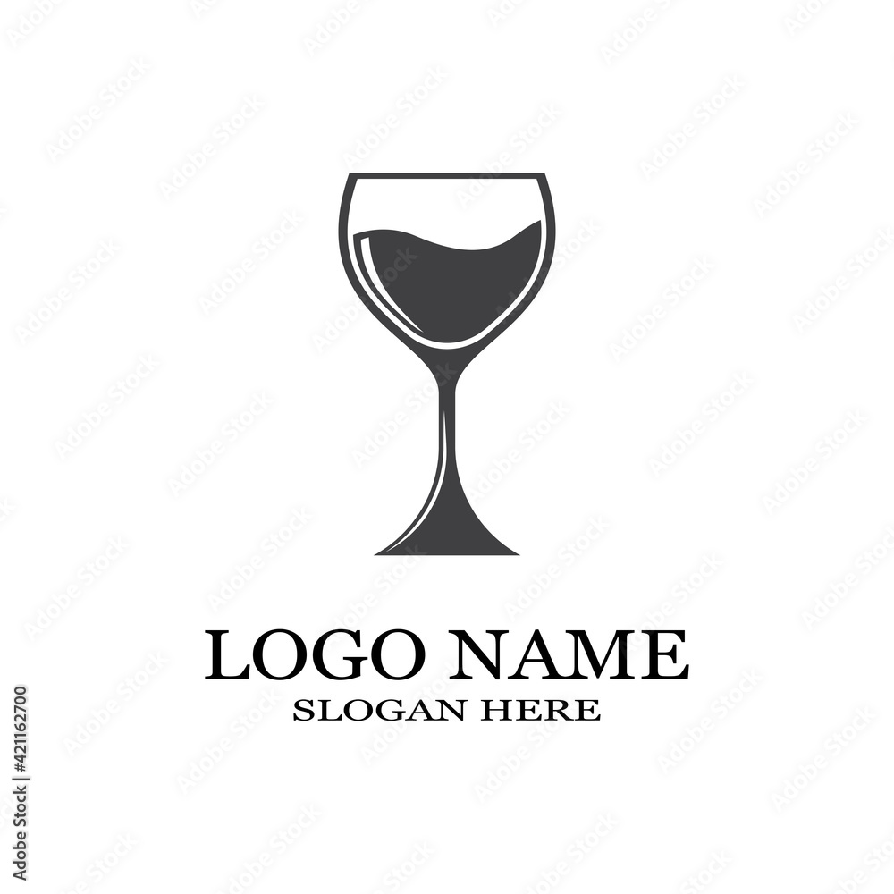 wine glass icon vector illustration template wine glass icon vector illustration template