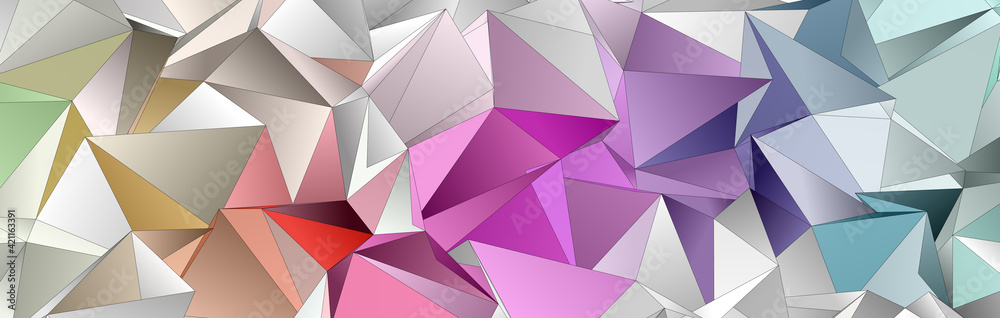 Obraz premium 3d Triangles, abstract background. Design wallpaper.