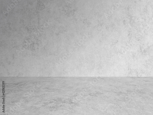 empty gray interior with concrete wall