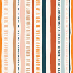Crédence de cuisine Photos Motif folk lignes verticales colorées  © Anna Putina