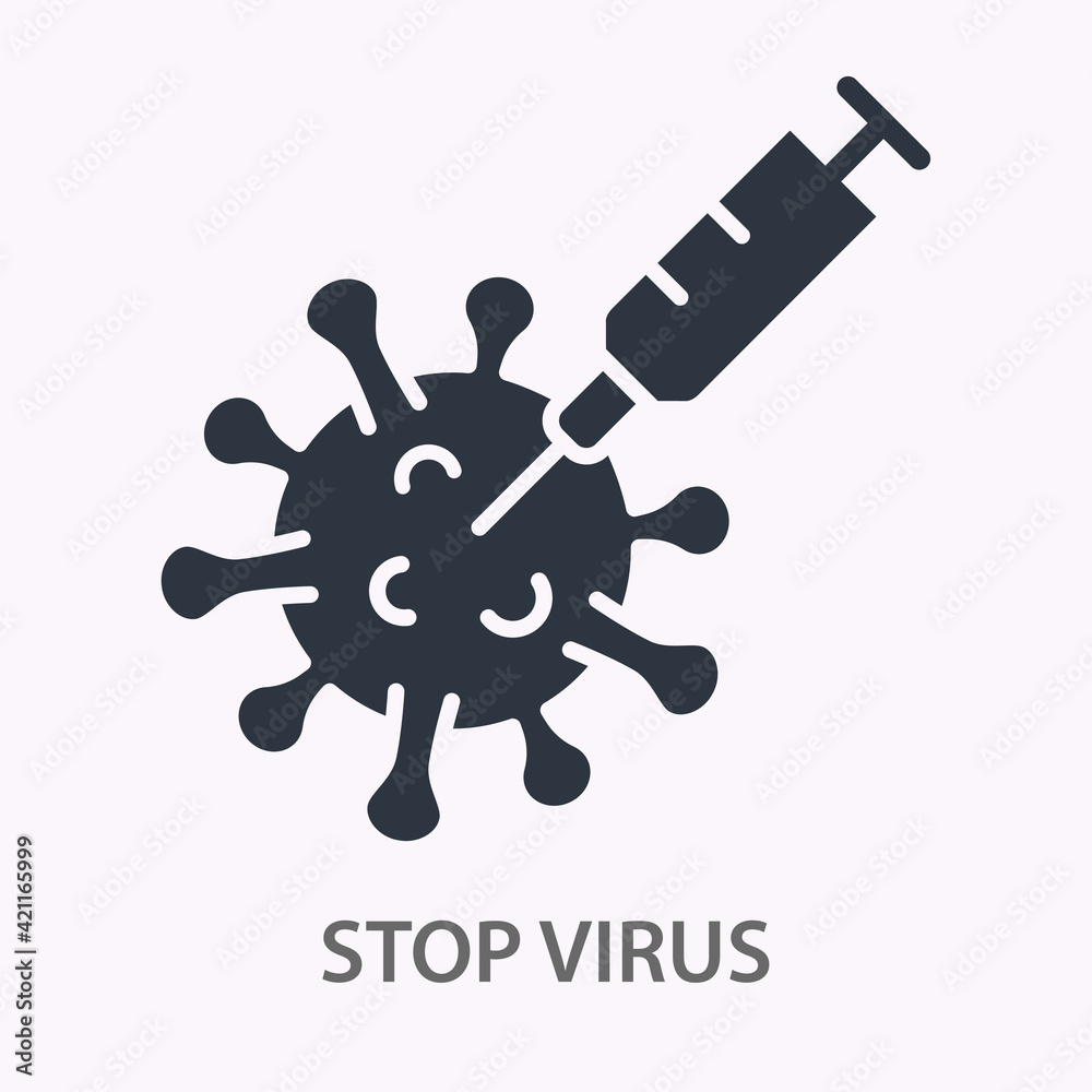 Coronavirus vaccine glyph icon on white background. Vector illustration. Coronavirus vaccine glyph icon on white background. Vector illustration.