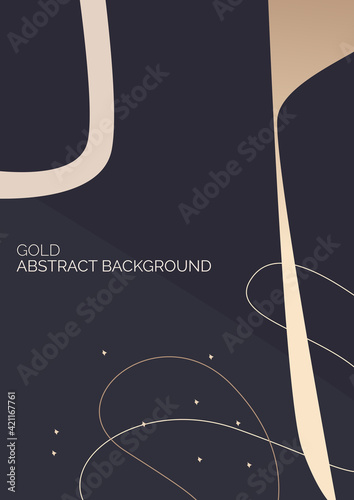 Elegant abstract trendy universal background templates. Minimalist aesthetic. Gold Banner Background