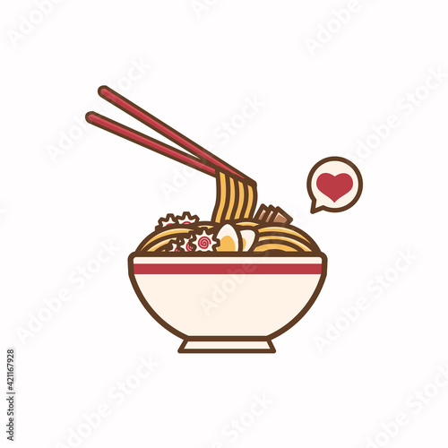 Japanese food ramen noodles. suitable for use as logos, posters, menus, etc.