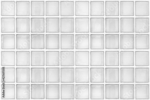 White translucent glass block wall pattern and background seamless