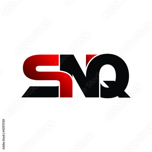 SNQ letter monogram logo design vector photo