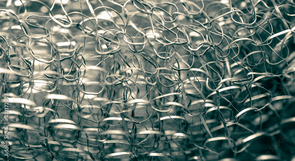 Fototapeta premium Metal sponge as an abstract background.