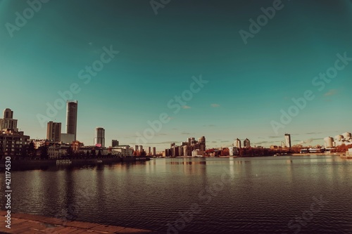 A view of the city of Yekaterinburg, Russia shot on a bright sunny day.