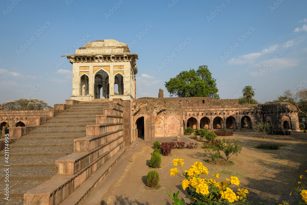 Ashrafi Mahal in Mandu, Madhya Pradesh, India. It was originally build by Mohammed Shah to be used as a madrasa means school for Islamic studies.
