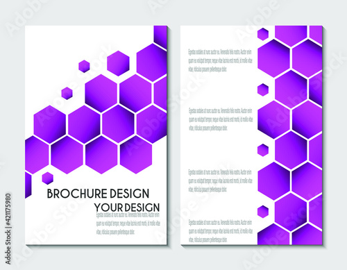 Brochure template, flyer design or depliant cover for business presentation and magazine covers.