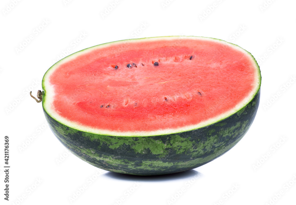 Slice of watermelon isolated on white background Slice of watermelon isolated on white background
