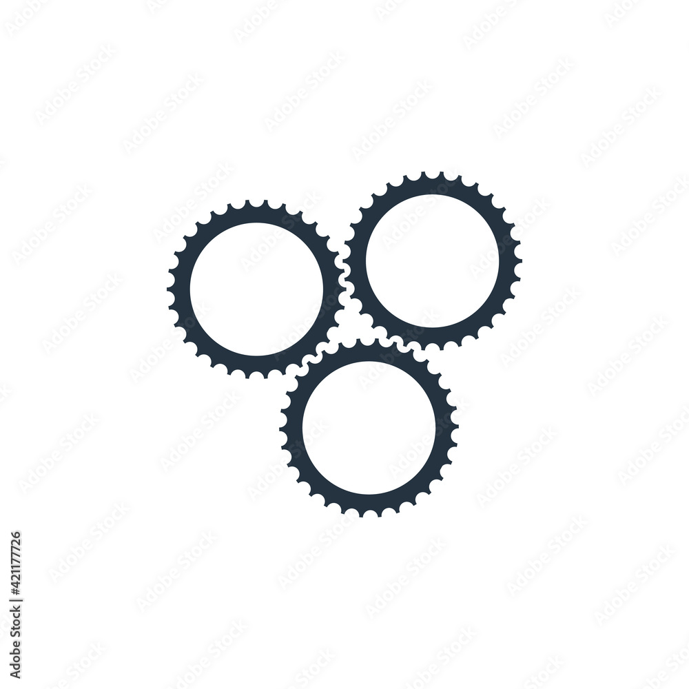 Gear icon template. Gear symbol vector sign isolated on white background. stock illustration. Gear icon template. Gear symbol vector sign isolated on white background. stock illustration.