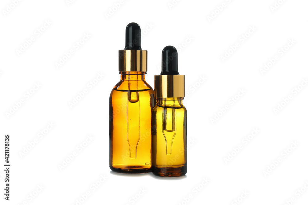 Pine essential oils isolated on white background Pine essential oils isolated on white background