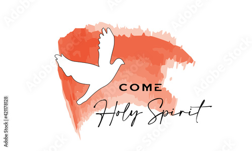 Pentecost poster design for print or use as card, flyer or T shirt